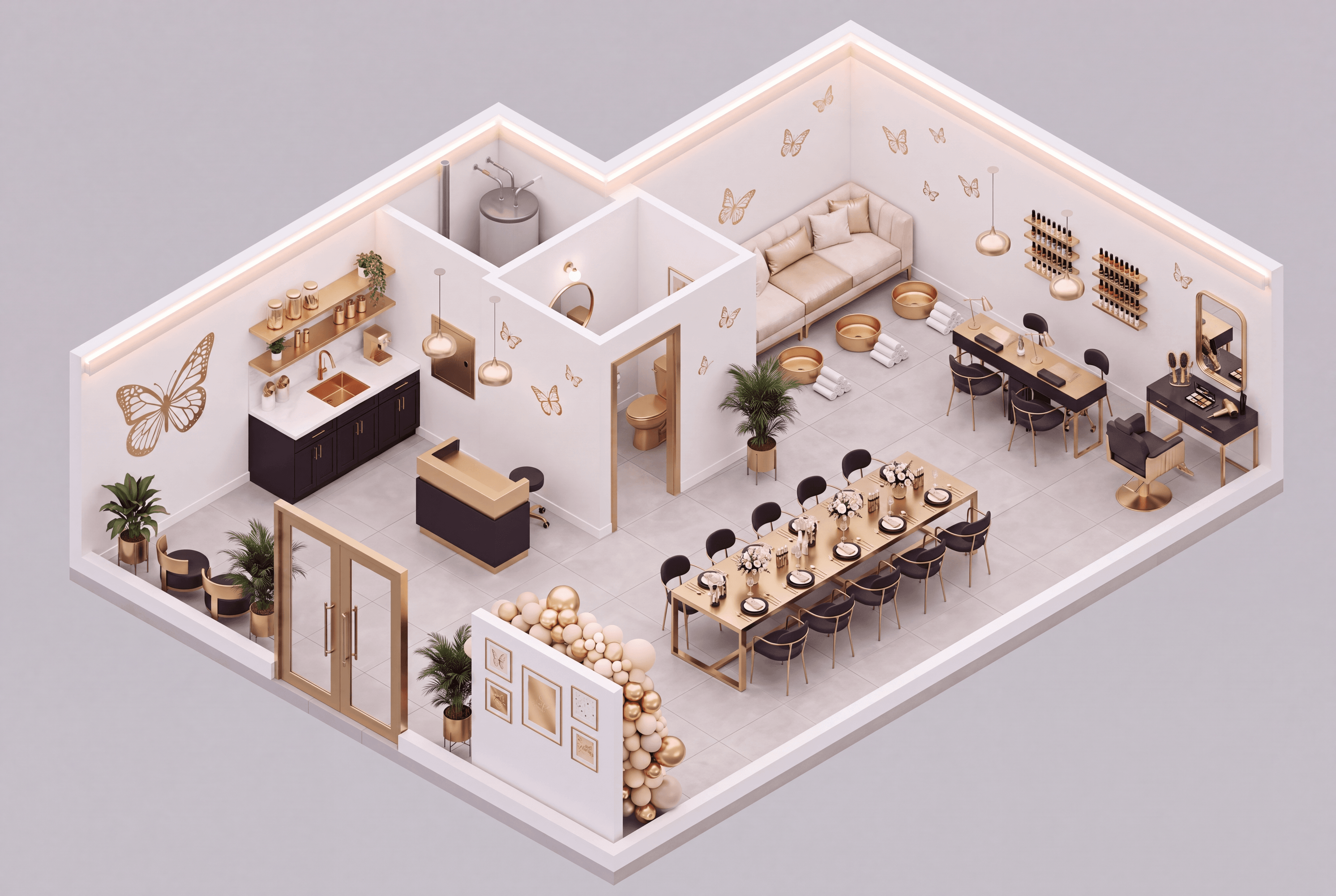 Rendu 3D du futur espace LA Club